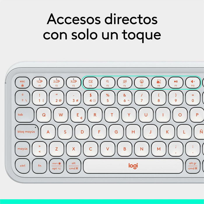 Clavier Logitech 920-013069 Blanc Orange