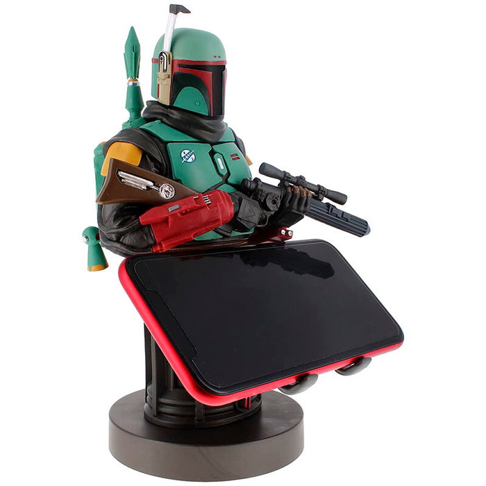 EXQUISITE GAMING - Figurine sujetador de câbles Boba Fett Mandalorian Star Wars 20 cm - Compatible PlayStation 5, Xbox Series et iPhone
