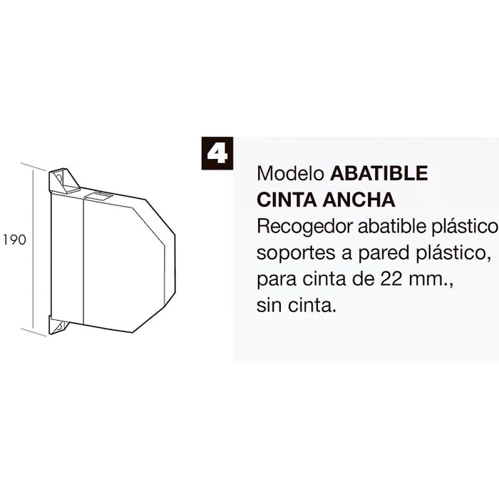 WOLFPACK LINEA PROFESIONAL Enrouleur de sangle volet rabattable blanc 22 mm WOLFPACK LINEA PROFESIONAL Enrouleur de sangle volet rabattable blanc 22 mm