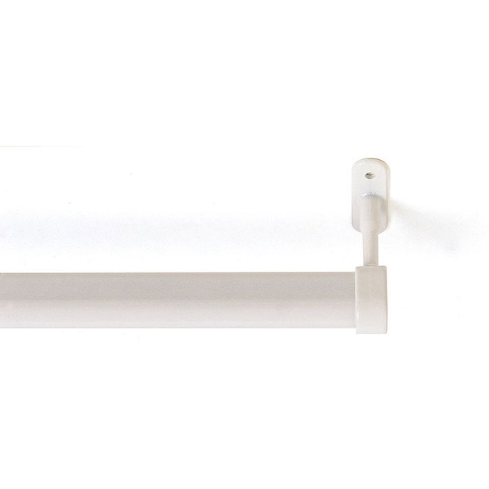 Cintacor Barre de penderie ovale en métal blanc 100 cm Ø 15x25 mm