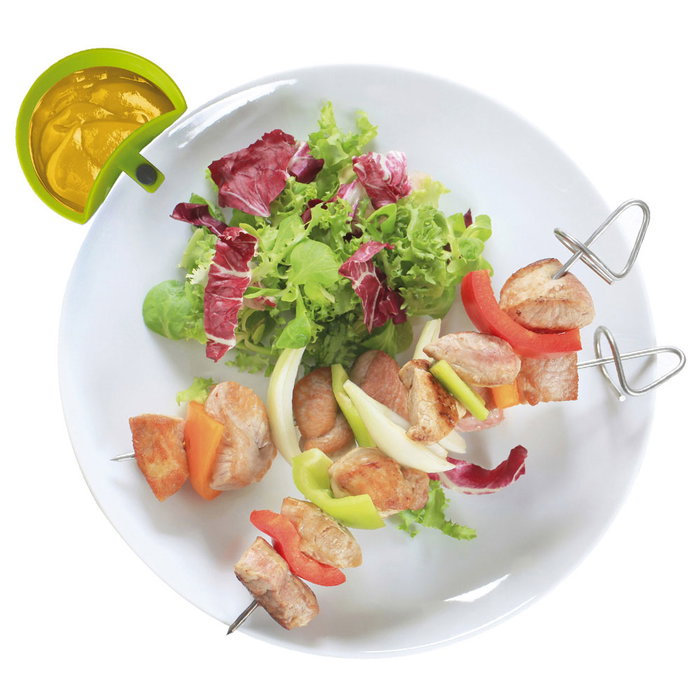 Pick and Drink Lot de 3 mini bols avec clip, rouge, vert et jaune