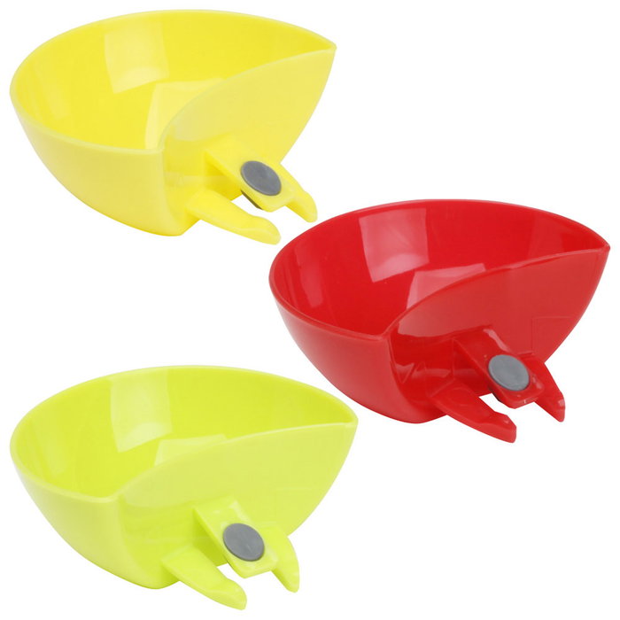 Pick and Drink Lot de 3 mini bols avec clip, rouge, vert et jaune