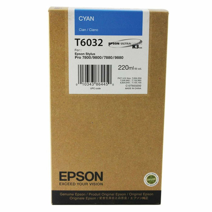 Cartouche d'encre originale Epson C13T603200 Cyan Cartouche d'encre originale Epson C13T603200 Cyan