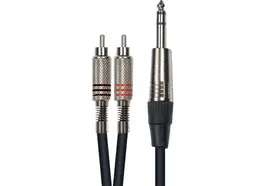 YELLOWCAB Câble Audio 3 m RCA Mâle vers Jack Stéréo Mâle - Noir