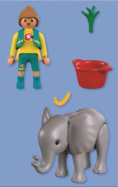 PLAYMOBIL My Life Zoo : Éléphant Bébé et Soigneuse 72092 PLAYMOBIL My Life Zoo : Éléphant Bébé et Soigneuse 72092