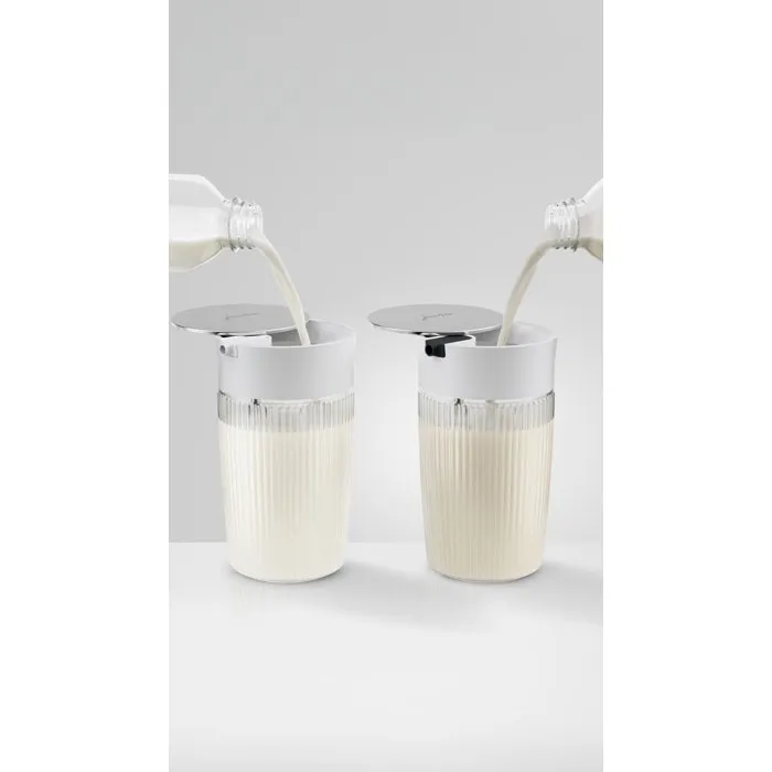 Jura Carafe à lait en verre 0,5 L avec adaptateurs silicone et capuchon inox