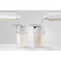 Jura Carafe à lait en verre 0,5 L avec adaptateurs silicone et capuchon pivotant inox