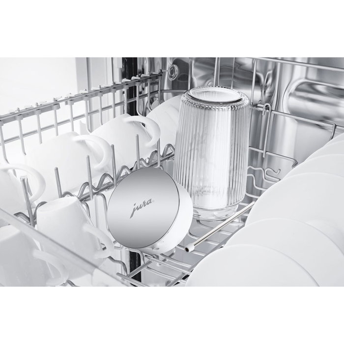 Jura Carafe à lait en verre 0,5 L avec adaptateurs silicone et capuchon pivotant inox