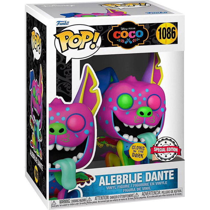 FUNKO Disney Coco Alebrije Dante Exclusive - Figurine POP Brille dans le noir