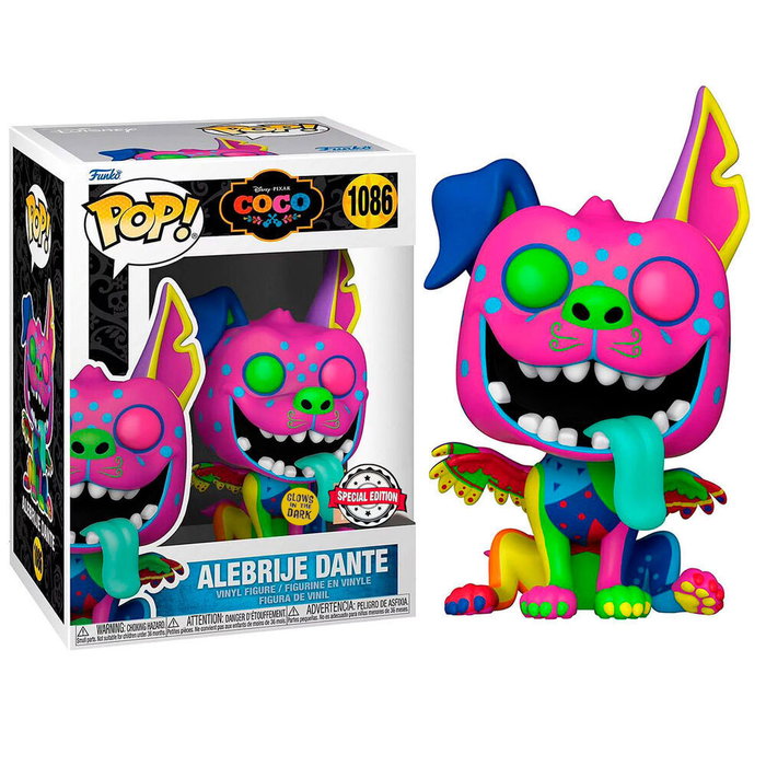 FUNKO Disney Coco Alebrije Dante Exclusive - Figurine POP Brille dans le noir