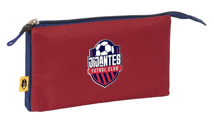 Safta Portatodo Triple Kings League "Jijantes" - Porte-tout 3 compartiments pour collection, 22 x 12 x 3 cm, produit en espagnol