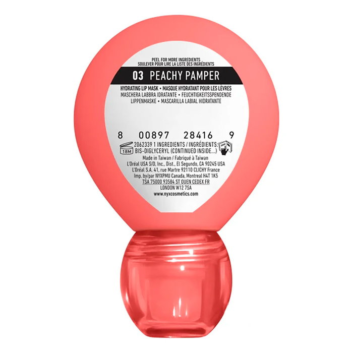 Nyx Professional Make Up Masque hydratant pour les lèvres SMUSHY SOS #Pêche