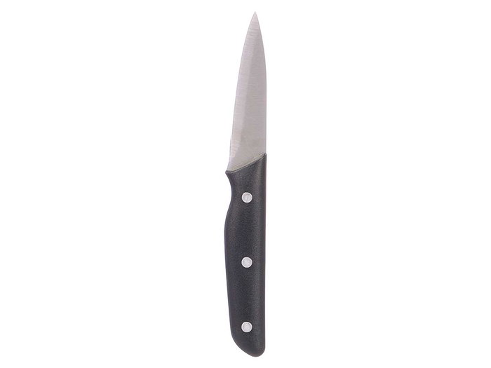 Kinvara Couteau à fruit 9cm en acier inoxydable et plastique noir Kinvara Couteau à fruit 9cm en acier inoxydable et plastique noir