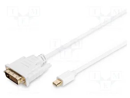 DIGITUS Câble mini DisplayPort vers DVI-D (24+1) 2m blanc