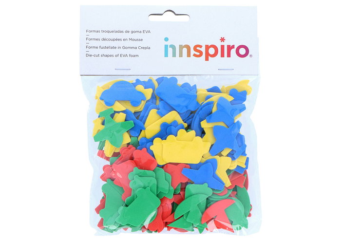 Innspiro Lot de 200 véhicules en mousse EVA 40mm en 4 couleurs