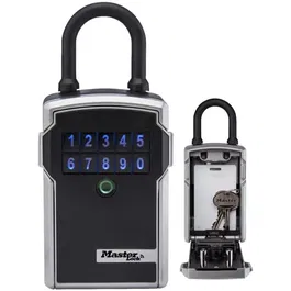 Master Lock Boîte à Clé Connectée avec Bluetooth ou Code 5440EURD - Application Vault Home pour Gestion des Accès et Notifications - Anse Flexible