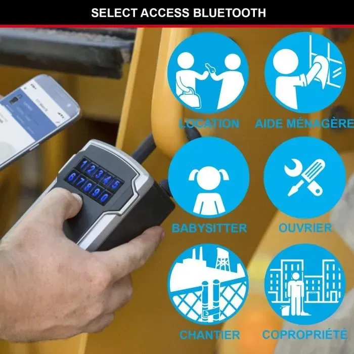 Master Lock Boîte à Clés Connectée Bluetooth avec Code et Poignée