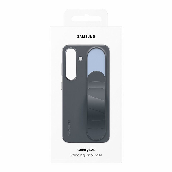 Samsung Coque pour Galaxy S25 - Blanc - Fonction Support - Lanière Intégrée Samsung Coque pour Galaxy S25 - Blanc - Fonction Support - Lanière Intégrée