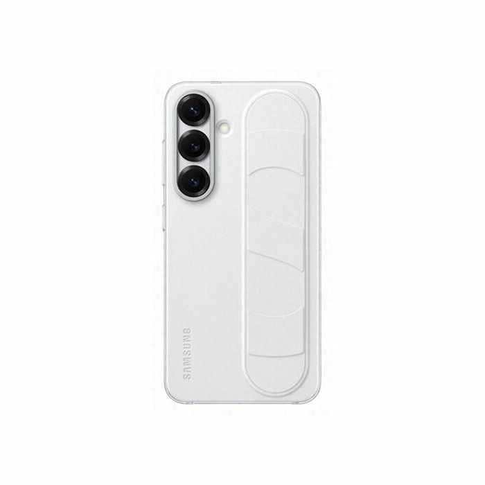 Samsung Coque pour Galaxy S25 - Blanc - Fonction Support - Lanière Intégrée Samsung Coque pour Galaxy S25 - Blanc - Fonction Support - Lanière Intégrée