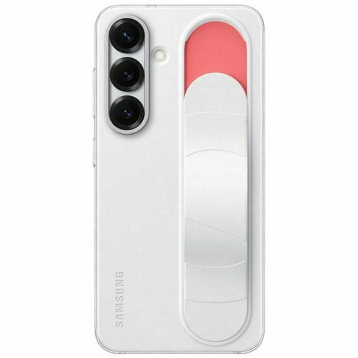 Samsung Coque pour Galaxy S25 - Blanc - Fonction Support - Lanière Intégrée Samsung Coque pour Galaxy S25 - Blanc - Fonction Support - Lanière Intégrée