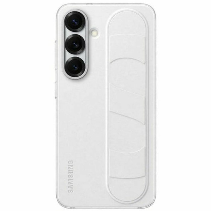 Samsung Coque pour Galaxy S25 - Blanc - Fonction Support - Lanière Intégrée Samsung Coque pour Galaxy S25 - Blanc - Fonction Support - Lanière Intégrée