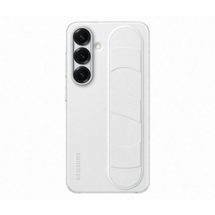 Samsung Coque pour Galaxy S25 - Blanc - Fonction Support - Lanière Intégrée Samsung Coque pour Galaxy S25 - Blanc - Fonction Support - Lanière Intégrée