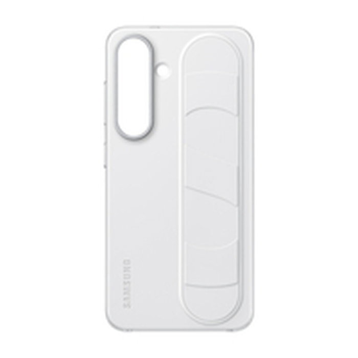 Samsung Coque pour Galaxy S25 - Blanc - Fonction Support - Lanière Intégrée Samsung Coque pour Galaxy S25 - Blanc - Fonction Support - Lanière Intégrée