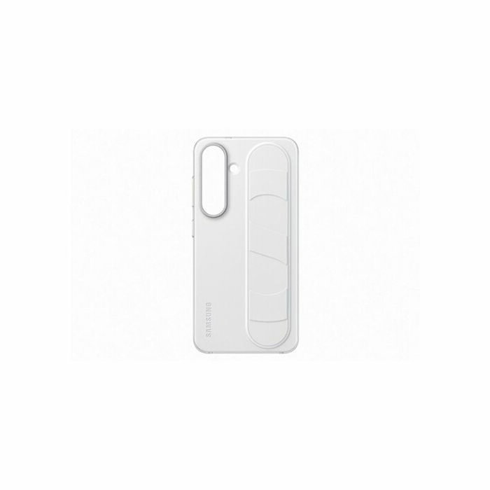 Samsung Coque pour Galaxy S25 - Blanc - Fonction Support - Lanière Intégrée Samsung Coque pour Galaxy S25 - Blanc - Fonction Support - Lanière Intégrée