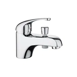 Edouard Rousseau - Mitigeur bain-douche monotrou FIRA chromé, bec avec inverseur intégré, corps laiton, cartouche céramique 40 mm