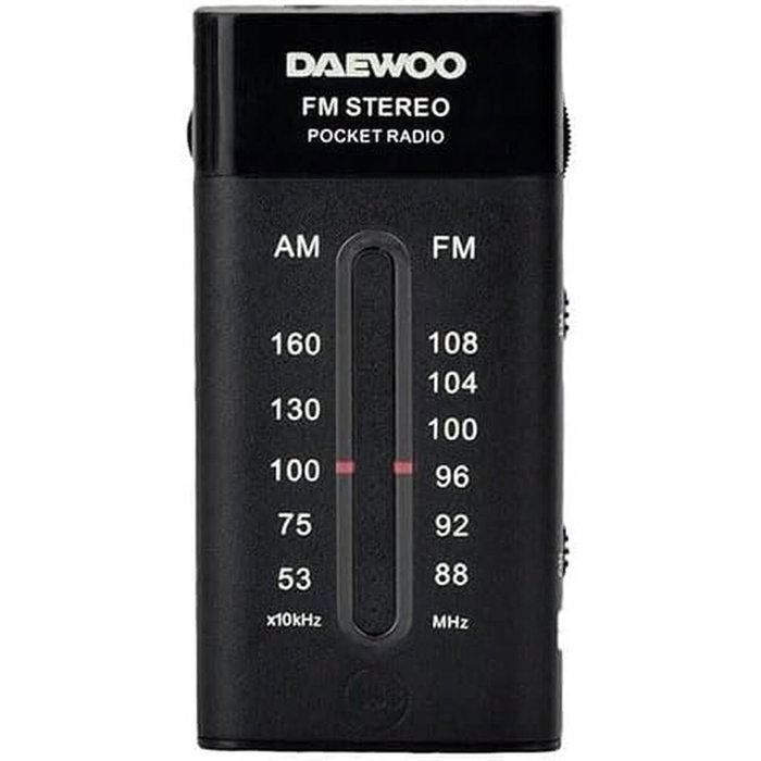 DAEWOO Radio mini AM/FM avec Superbass et écouteurs DAEWOO Radio mini AM/FM avec Superbass et écouteurs