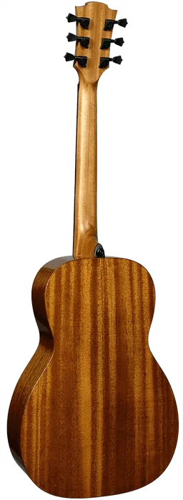 Lag Tramontane 98 Parlor Guitare Folk Électroacoustique Caoba Solide Naturel Brillant Stage Lag