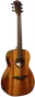 Lag Tramontane 98 Parlor Guitare Folk Électroacoustique Caoba Solide Naturel Brillant Stage Lag