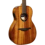 Lag Tramontane 98 Parlor Guitare Folk Électroacoustique Caoba Solide Naturel Brillant Stage Lag