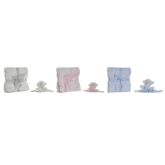 Coffret Bébé Home ESPRIT Bleu Beige Rose Polyester (3 Unités) Coffret Bébé Home ESPRIT Bleu Beige Rose Polyester (3 Unités)