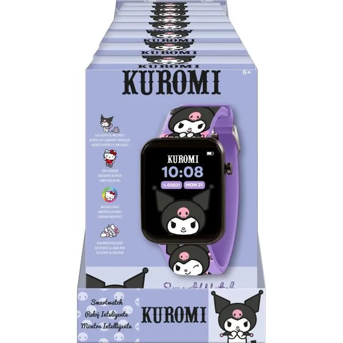 Kids Licensing Montre Connectée Multifonctions Hello Kitty KU00013 - Affichage Analogique/Numerique, Podomètre, Calculatrice, App iOS/Android, Rechargeable