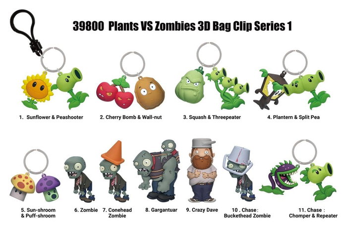 Monogram Int. Plants vs. Zombies 3D présentoir porte-clés Série 1 (24) Monogram Int. Plants vs. Zombies 3D présentoir porte-clés Série 1 (24)