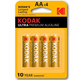Kodak 30959514 Blister 4 Piles Alcalines Ultra AA – Haute Performance pour Appareils Exigeants
