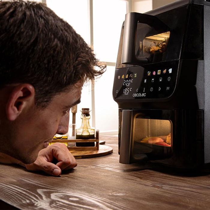 Cecotec Friteuse à Air 10L 2000W Noir Cecofry DuoLevel 10000 DuoSize Window Touch 10 prog