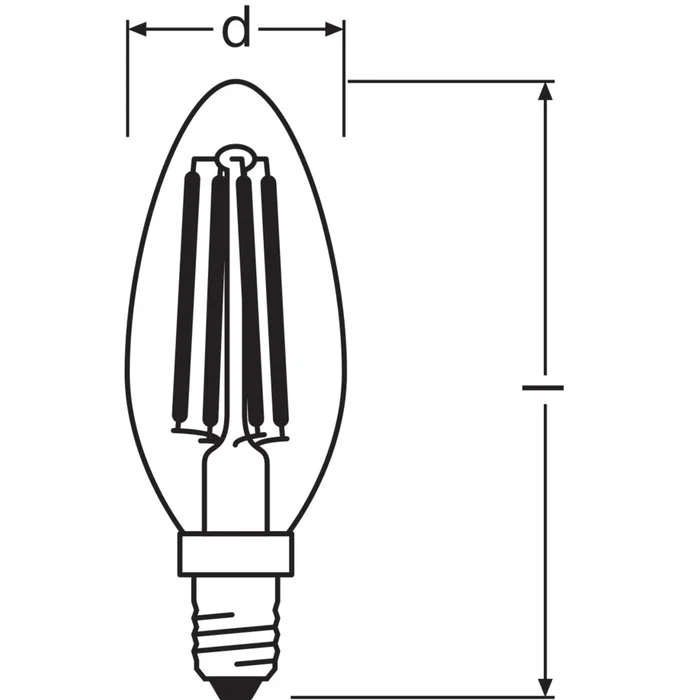 Ledvance Ampoule LED classique E14 4W 470 lm 2700K IP20 Blanc chaud - Référence CLASSIC