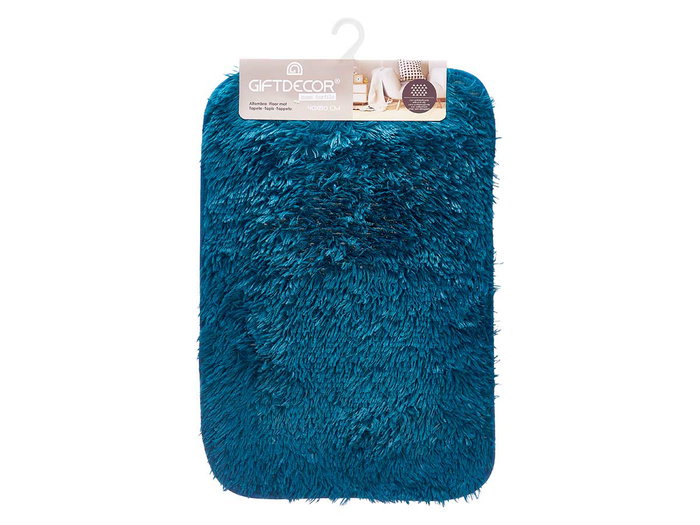 Giftdecor Tapis à Poils Longs 40x60 cm 3 Tons de Vert Polyester (Set de 24)