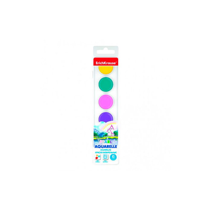 Erichkrause Acuarelas estuche 6 colores perlados Erichkrause Acuarelas estuche 6 colores perlados