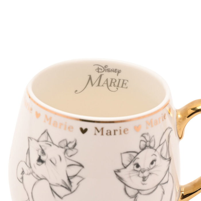Widdop & Co Tasse Marie Les Aristochats Disney en Porcelaine de Chine avec Détails Dorés et Illustrations Esquissées