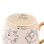 Widdop & Co Tasse Marie Les Aristochats Disney en Porcelaine de Chine avec Détails Dorés et Illustrations Esquissées