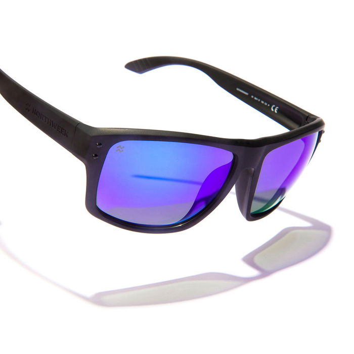 Northweek Lunettes de soleil polarisées carrées noires unisexe