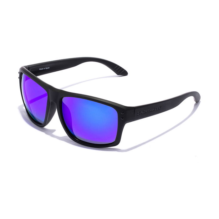 Northweek Lunettes de soleil polarisées carrées noires unisexe