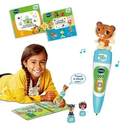 VTech Magibook Story'Friends Starter Pack - Lecteur éducatif interactif avec stylet et 2 livres dont 'Je découvre l'école maternelle' - Pour enfants de 2 à 8 ans - Version française