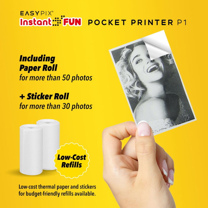 Easypix InstantFUN P1 Pocket Printer - Blanc Easypix InstantFUN P1 Pocket Printer - Blanc