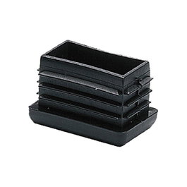 Micel Cnt04 Contera Rectangulaire avec Ailettes 10x40mm, Noir, Polietilène, 25 Unidés, pour Pieds de Meubles