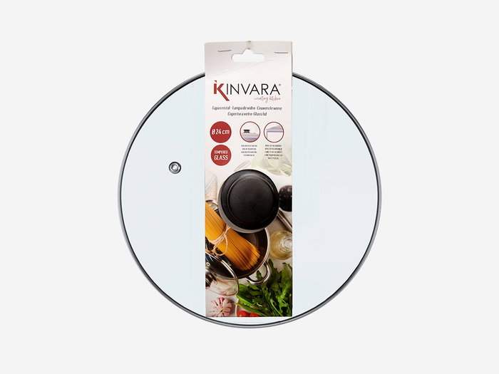 Kinvara Tapa de cristal avec bord argenté 24 cm, transparent et métal argenté (Set de 12) Kinvara Tapa de cristal avec bord argenté 24 cm, transparent et métal argenté (Set de 12)