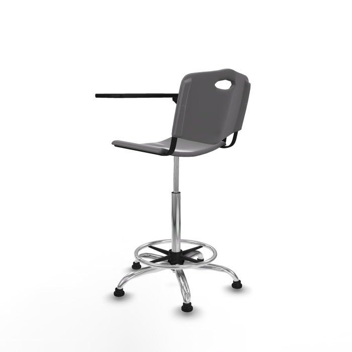 Tabouret Taburete Robledo Pivotant Chlorure de polyvinyle Gris clair Structure chromée Non applicable Sans appui-tête Patins de chaises Tabouret Taburete Robledo Pivotant Chlorure de polyvinyle Gris clair Structure chromée Non applicable Sans appui-tête Patins de chaises